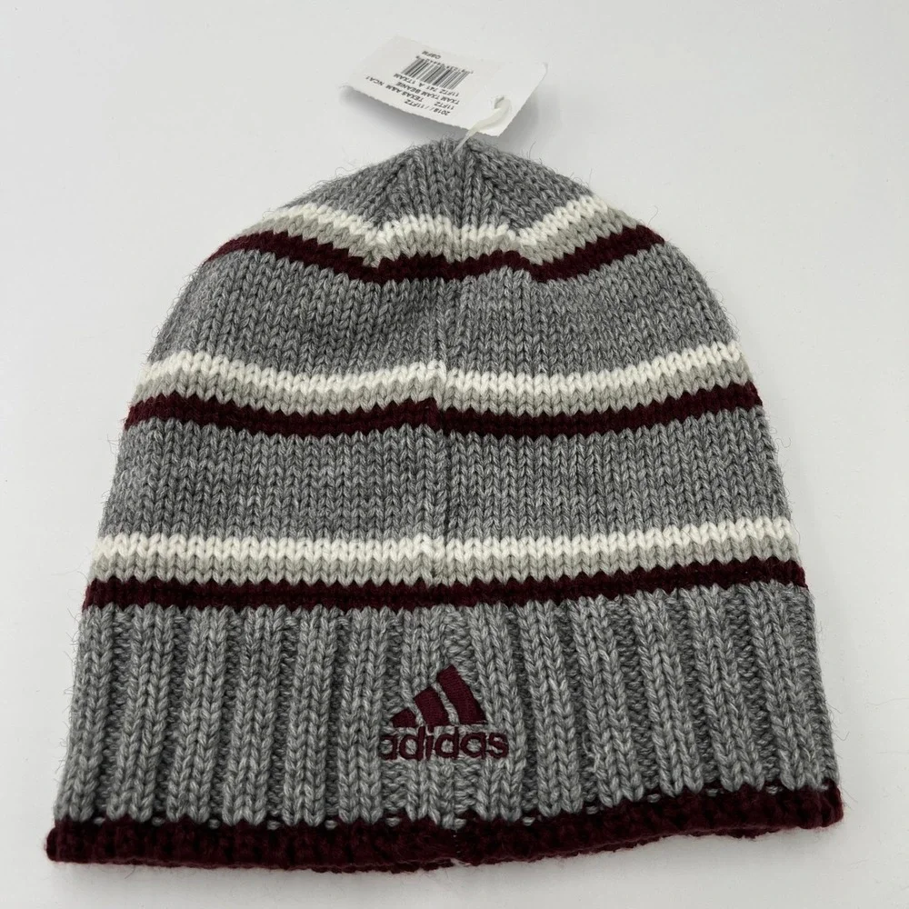 Adidas Texas A&M Aggies Knit Beanie Hat Maroon White‎ Gray One Size